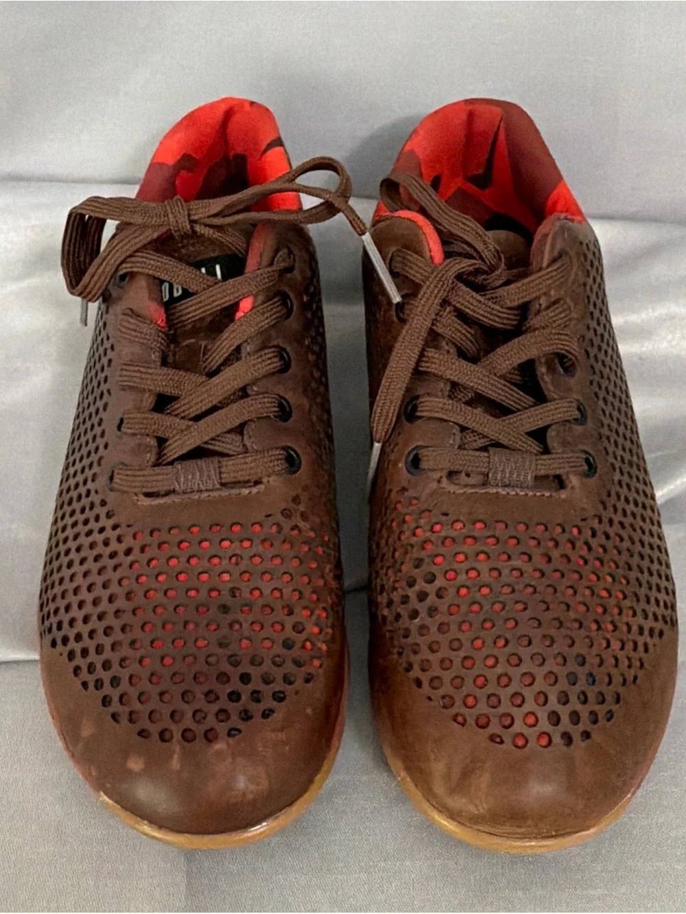 Nobull Leather Trainer W10.5 M9 Brown Black Athletic Running Shoes Sneakers